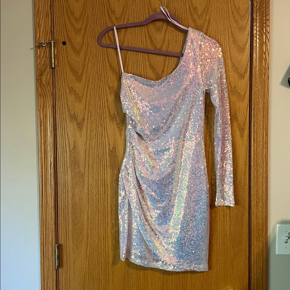 One-Shoulder Sequin Dress